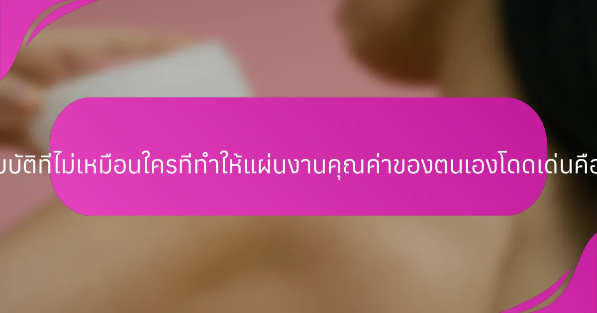 คุณสมบัติที่ไม่เหมือนใครที่ทำให้แผ่นงานคุณค่าของตนเองโดดเด่นคืออะไร?