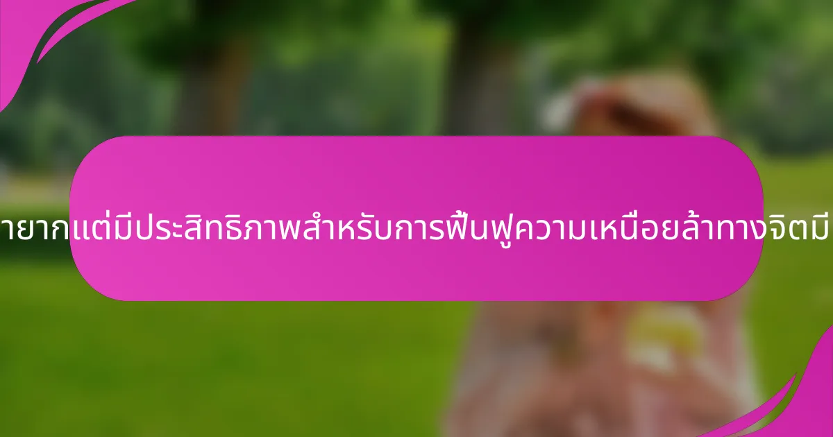 วิธีการที่หายากแต่มีประสิทธิภาพสำหรับการฟื้นฟูความเหนื่อยล้าทางจิตมีอะไรบ้าง?